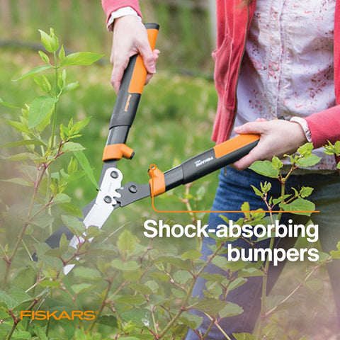 Reach and shape hedges using 23-inch Fiskars shears