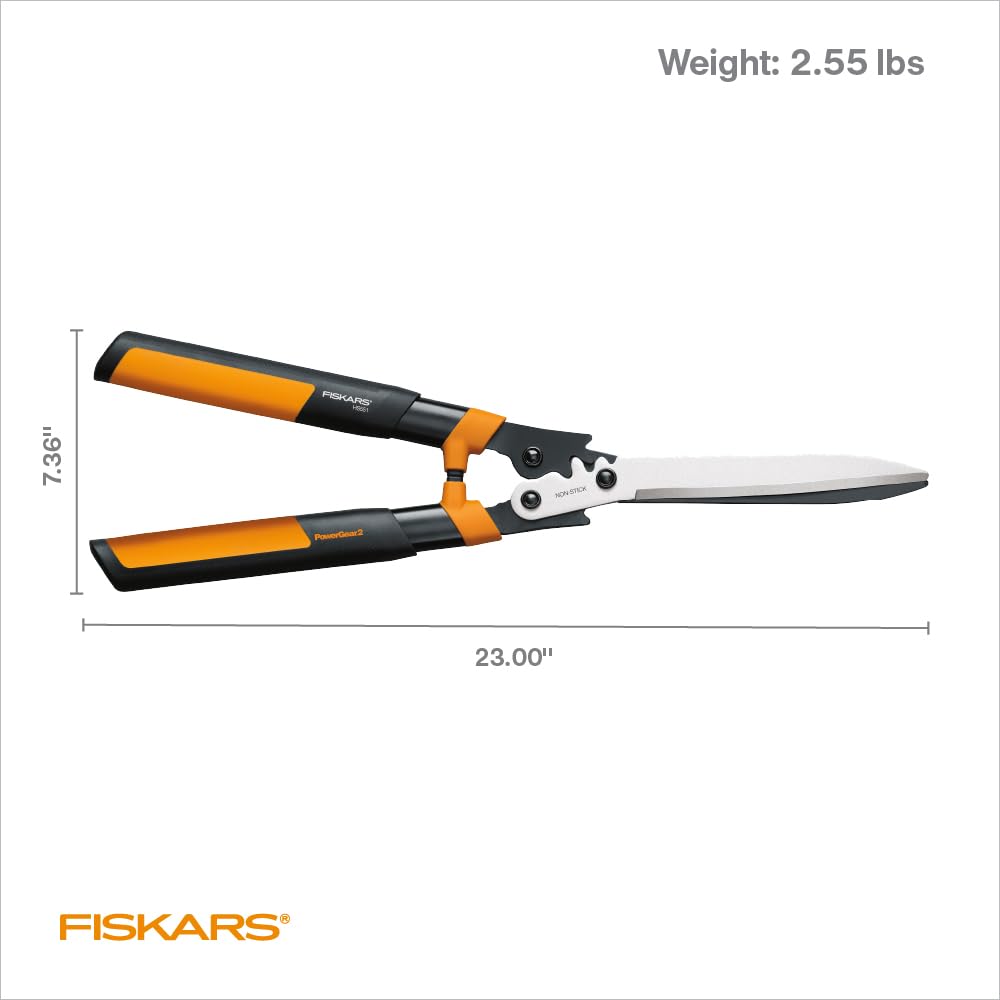 Lifetime warranty on Fiskars hedge shears for confidence