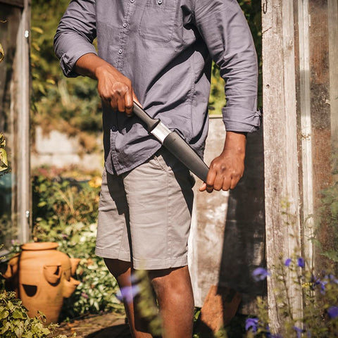Fiskars sheath with hang hole enables quick, safe storage