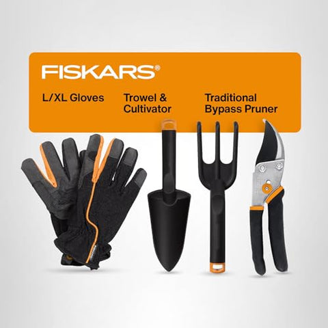 Fiskars House Plant Starter Set lifestyle image showing organized indoor gardening routine