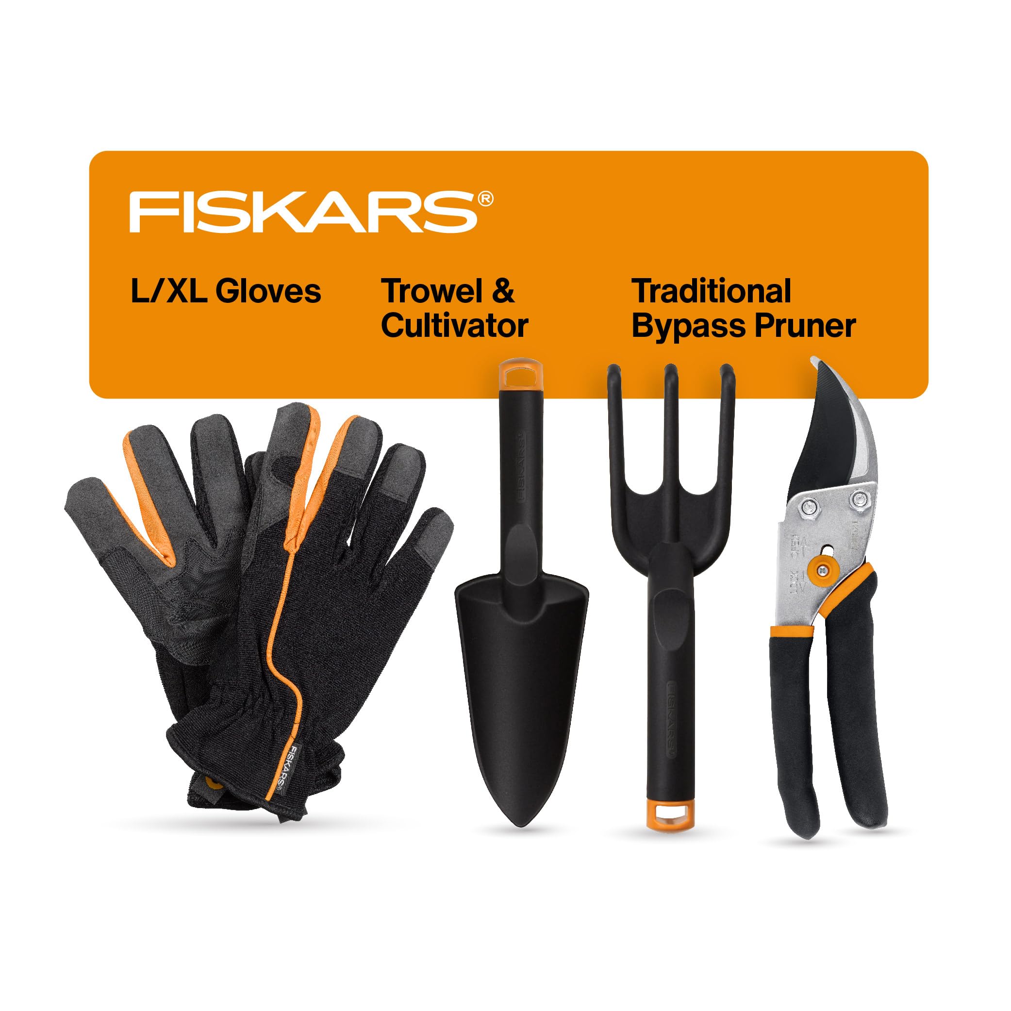 Fiskars House Plant Starter Set pruner with precise blade for indoor cuts