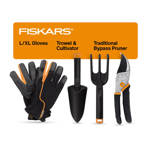 Fiskars House Plant Starter Set pruner with precise blade for indoor cuts