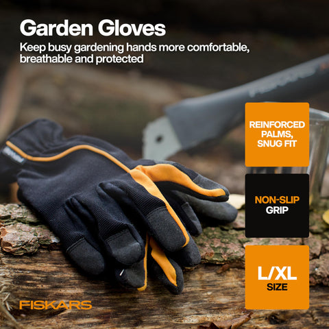 Fiskars pruner self-cleaning blade prevents sticking for smooth cuts