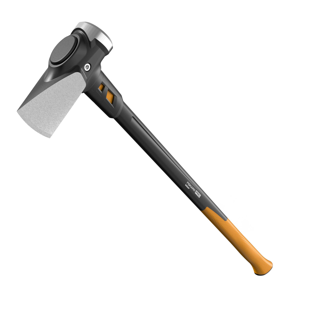 Fiskars IsoCore Maul front view with long handle for leverage