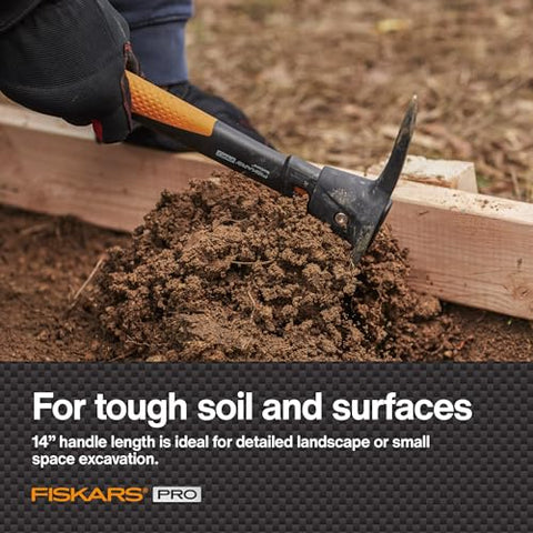 Fiskars IsoCore textured handle provides secure grip during tough swings
