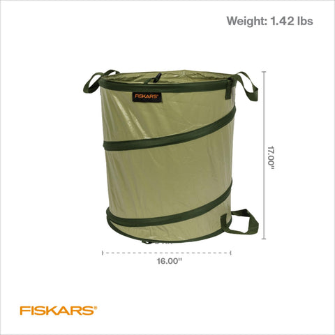 Fiskars Kangaroo bag folded compact for storage after cleanup