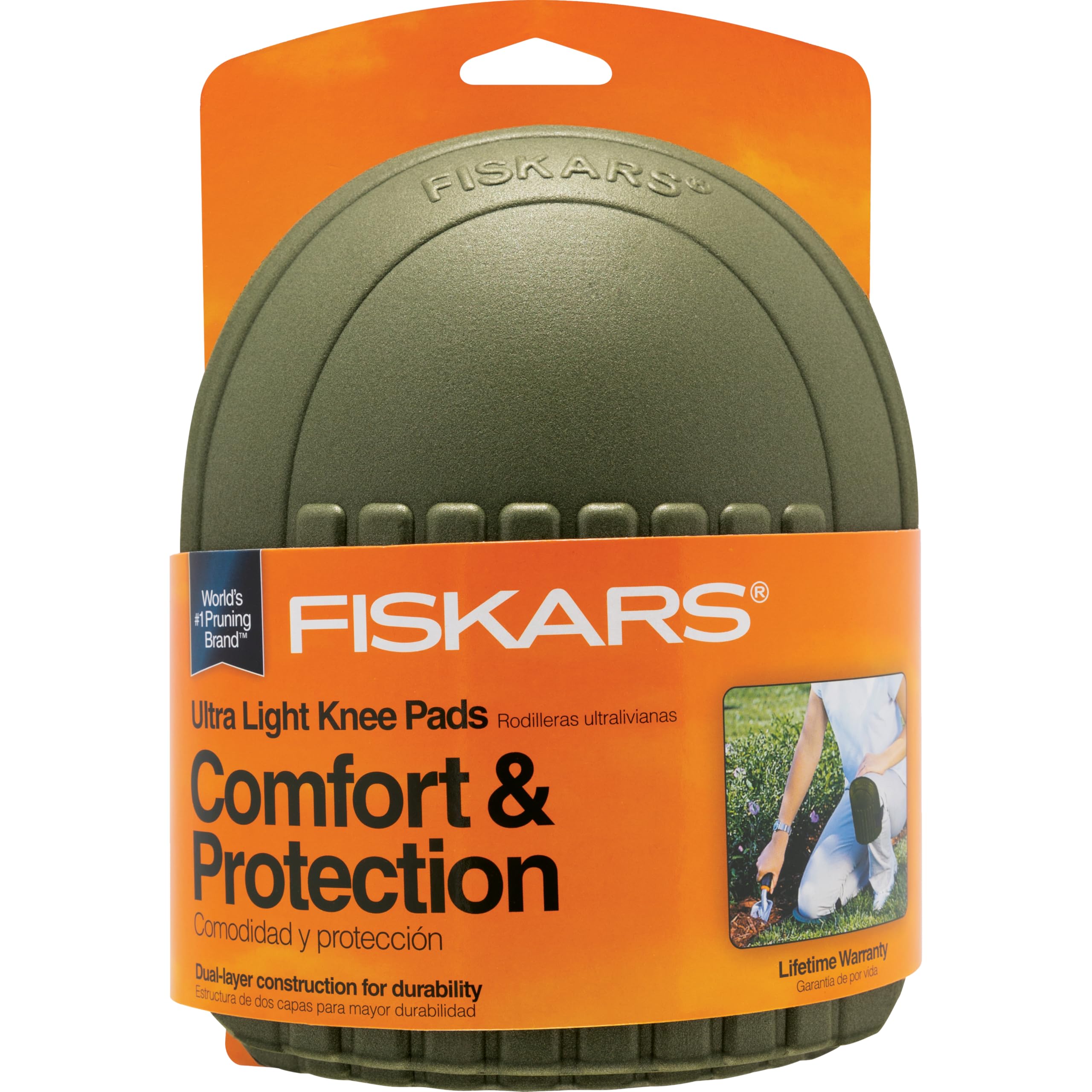 Fiskars knee pads enhance garden work, enabling comfortable kneeling during chores.