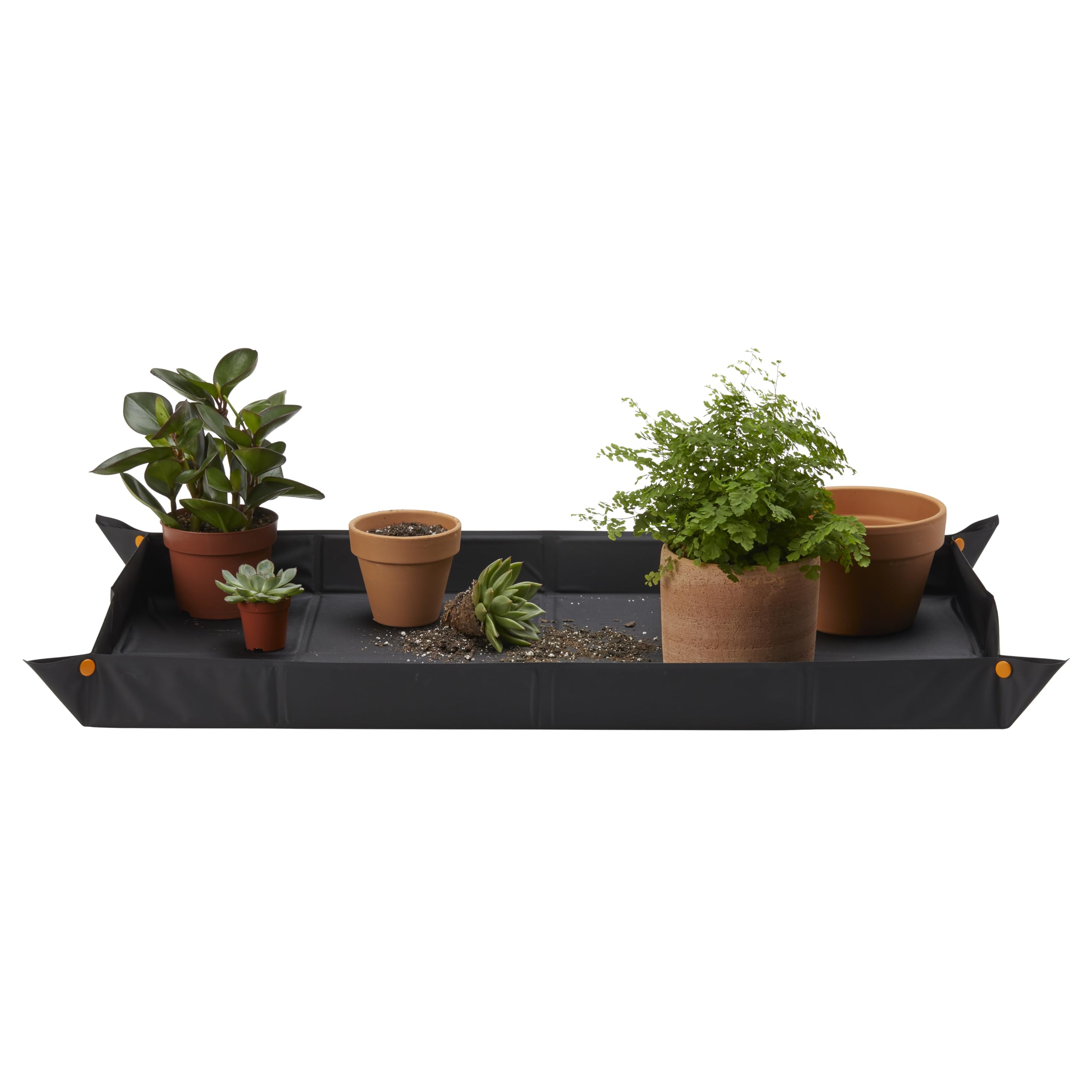 Fiskars Large Repotting Mat unfolded to full size for ample workspace during potting