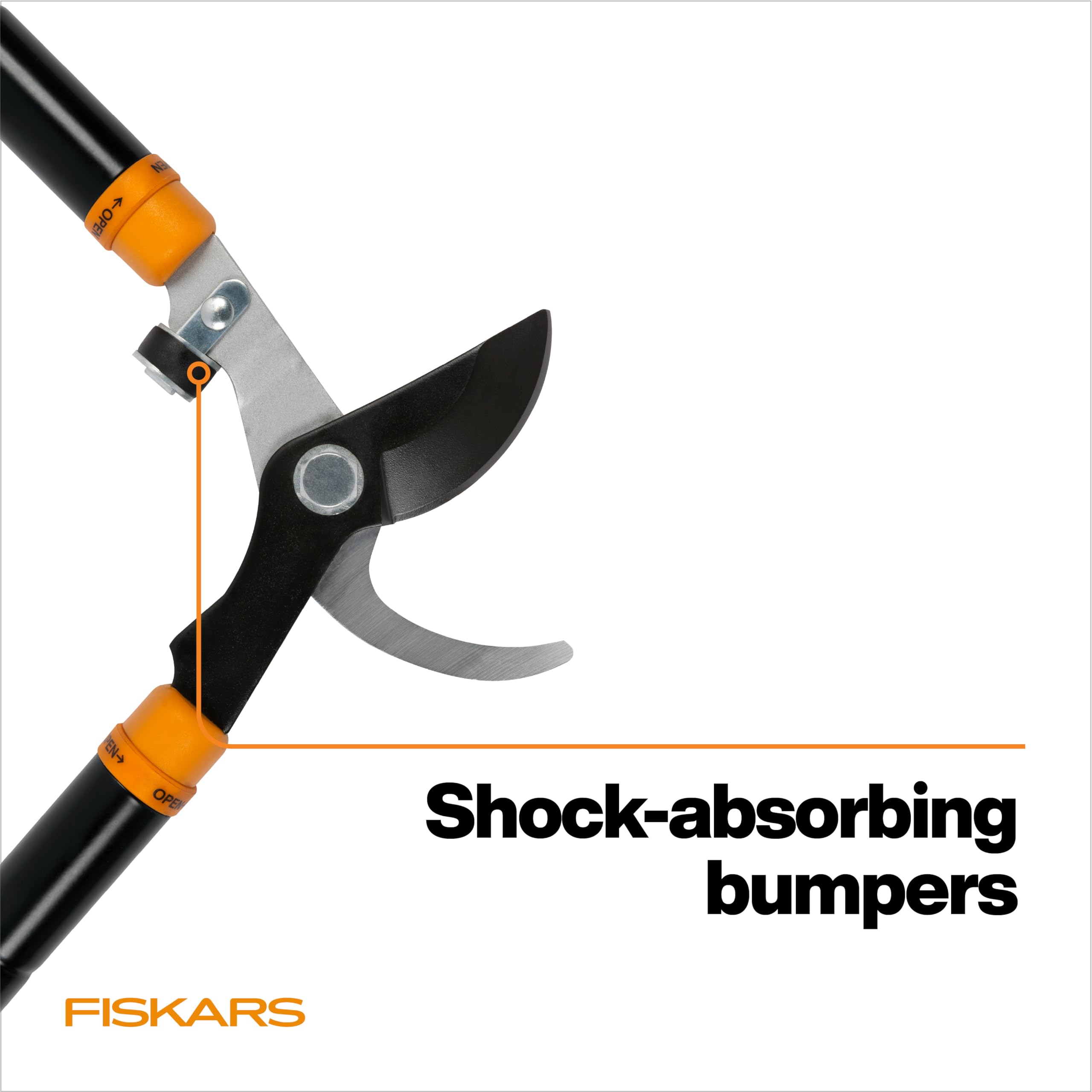 Fiskars loppers cut branches up to 1.5 inches with ease.