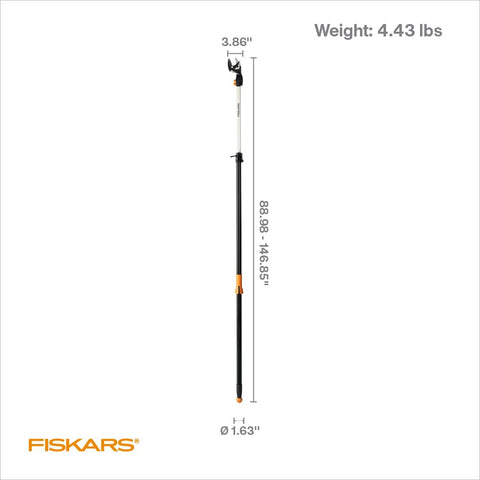 Fiskars low-friction coating resists sap for smoother cuts.