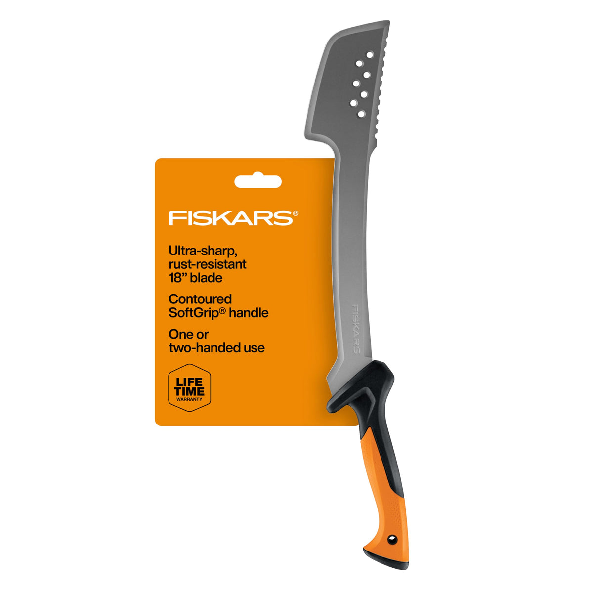 Fiskars machete-axe head chop for powerful yard clearing