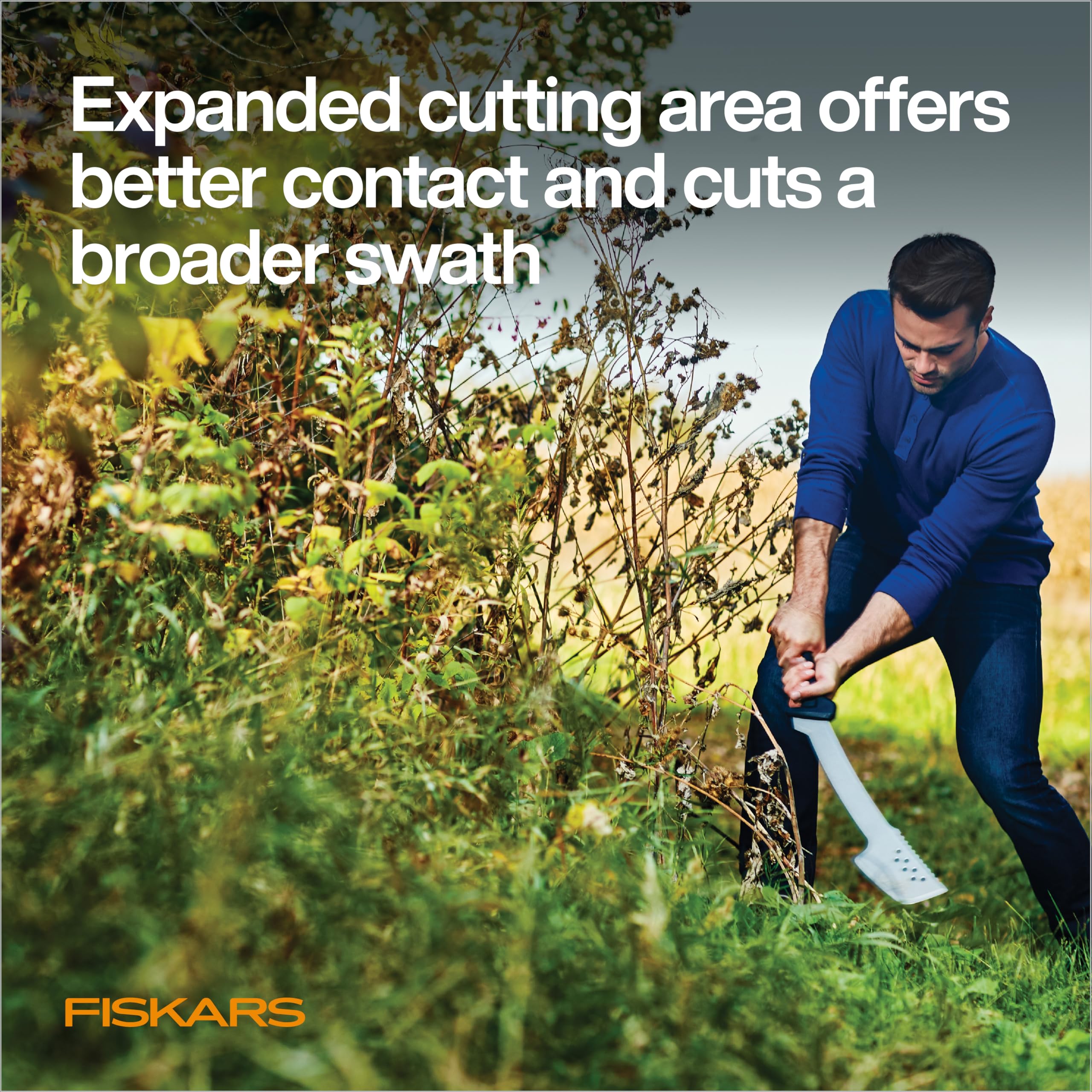 Fiskars machete curve blade pull-cut for rapid brush cutting
