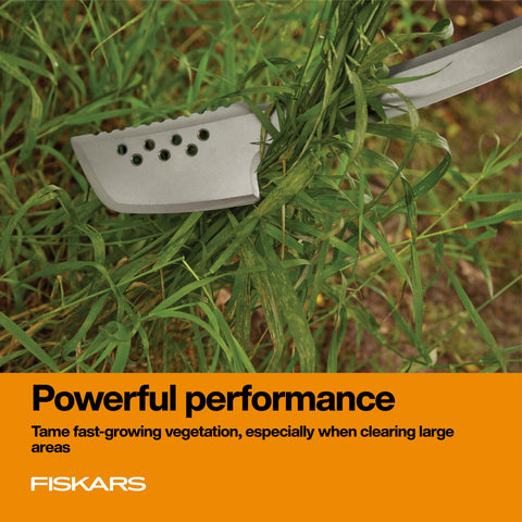 Fiskars machete designed for one-handed use and maneuverability