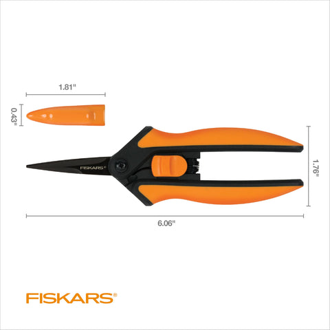 Fiskars Micro-Tip snips trimming herbs with precision