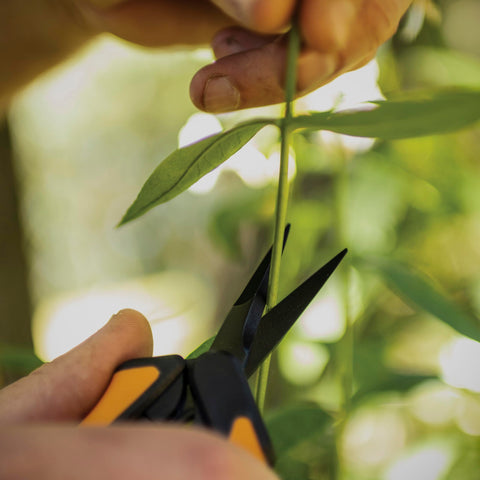 Fiskars two-pack highlighting included blade covers and features