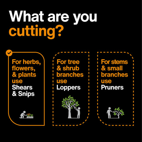 Fiskars non-stick coating prevents sticking during pruning.