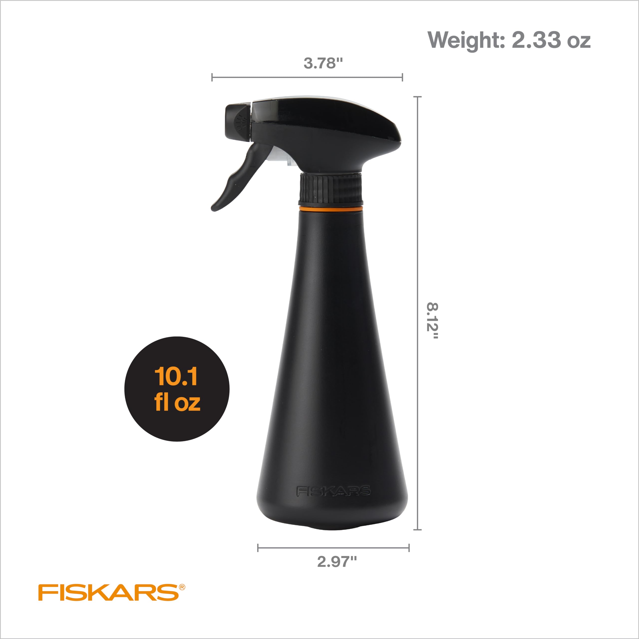 Fiskars Plant Mister Bottle in sleek black pairs with any setup for convenient hydration.