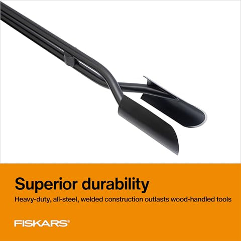 Fiskars posthole digger offset handles reduce knuckle contact during digging