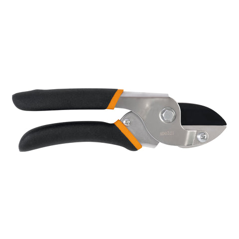 Fiskars Power-Lever Anvil Pruner showing 5/8-inch cut capacity for dry stems.