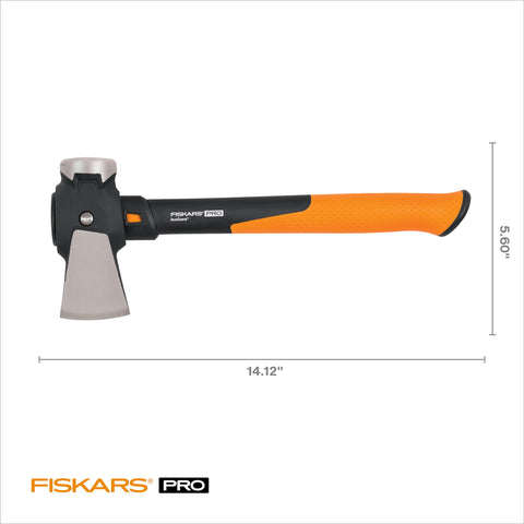 Fiskars Pro IsoCore Maul durable head endures frequent use outdoors