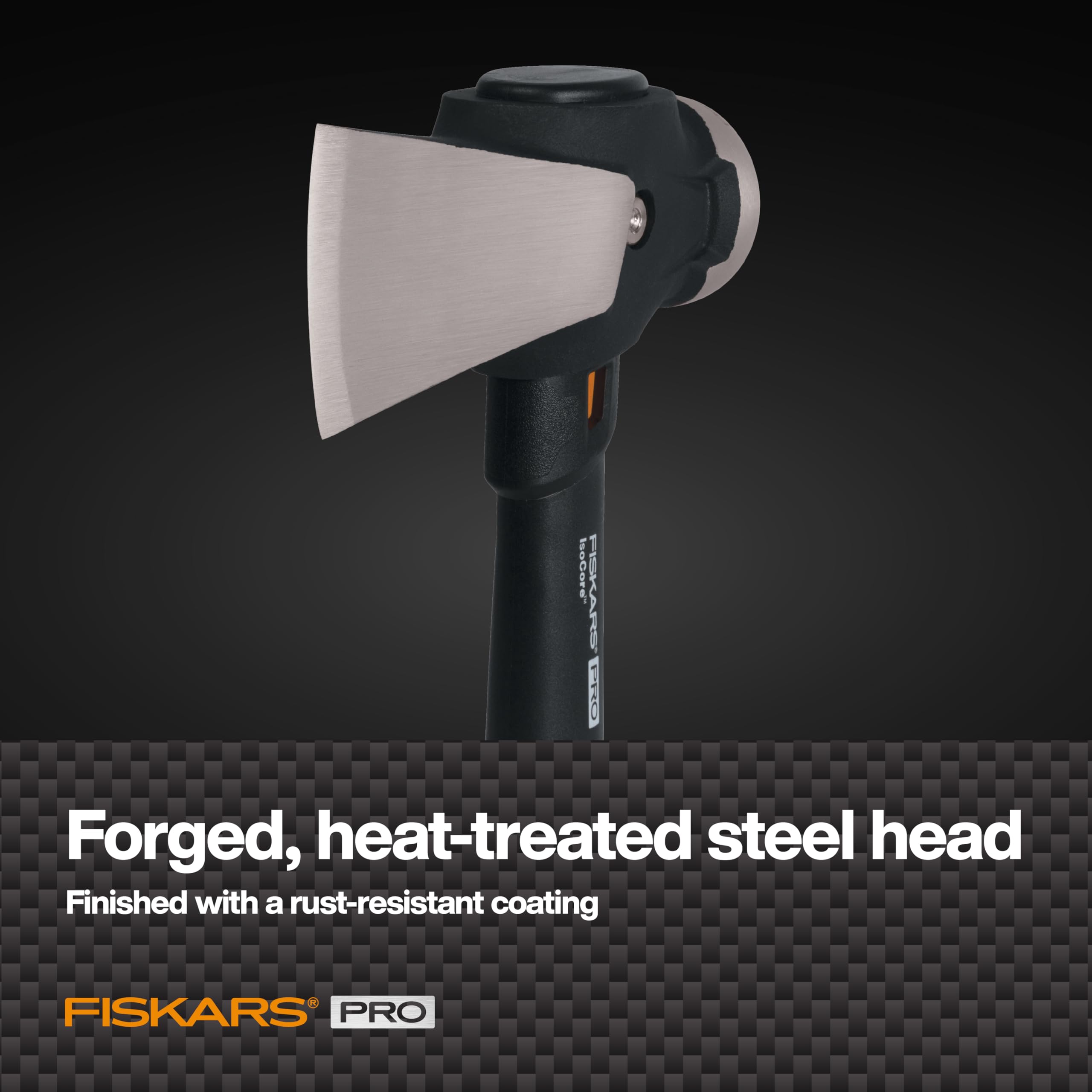 Fiskars Pro IsoCore Maul ergonomic design reduces wrist strain during chopping
