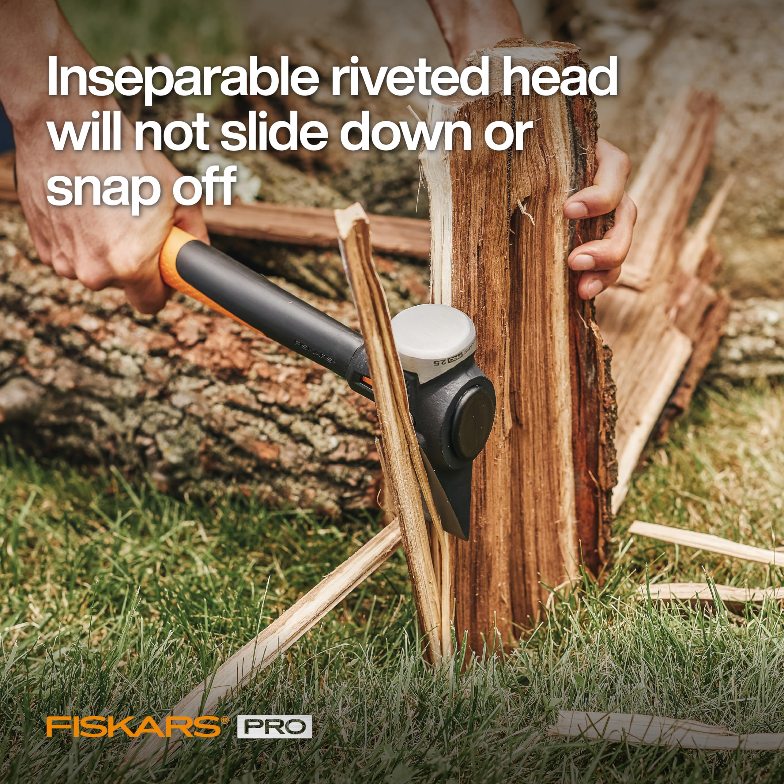 Fiskars Pro IsoCore Maul rust-resistant coating stays sharp longer