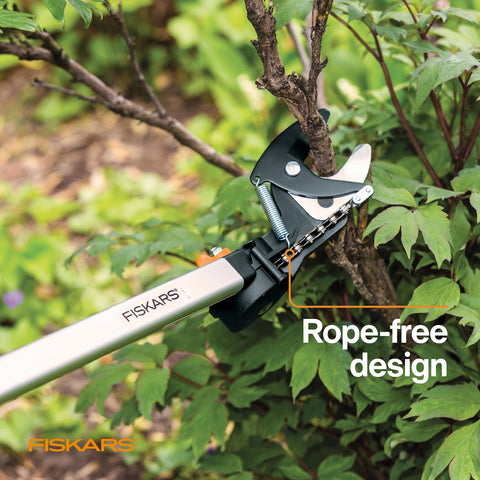 Fiskars rotating head allows pruning at tough angles with precision.