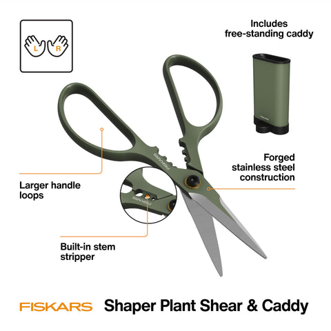 Fiskars Shaper Plant Shears ambidextrous-handles for comfortable use by both hands