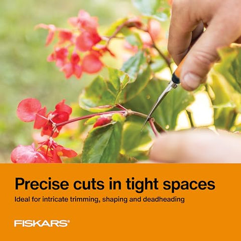 Fiskars SoftGrip handle provides comfortable control during pruning.