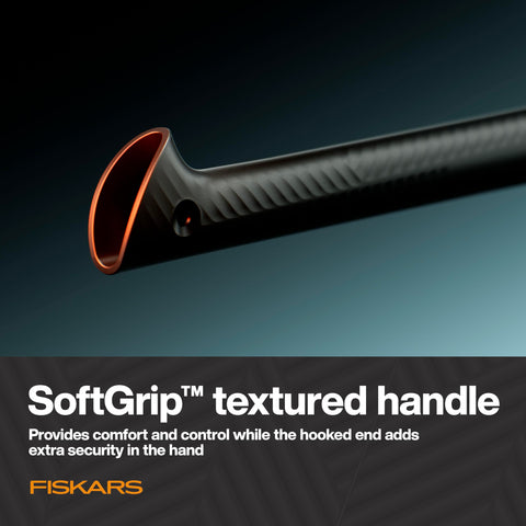Fiskars Ultra Universal Axe U14 protective sheath included for safe transport.