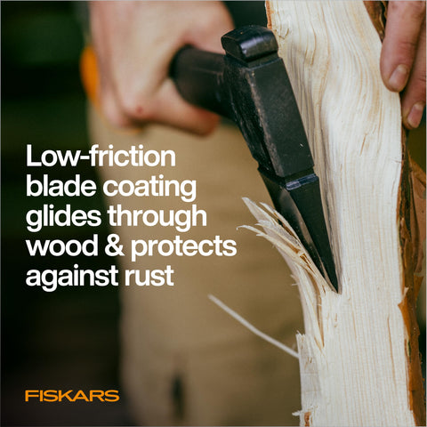 Fiskars X14 ergonomic curved handle keeps wrist neutral
