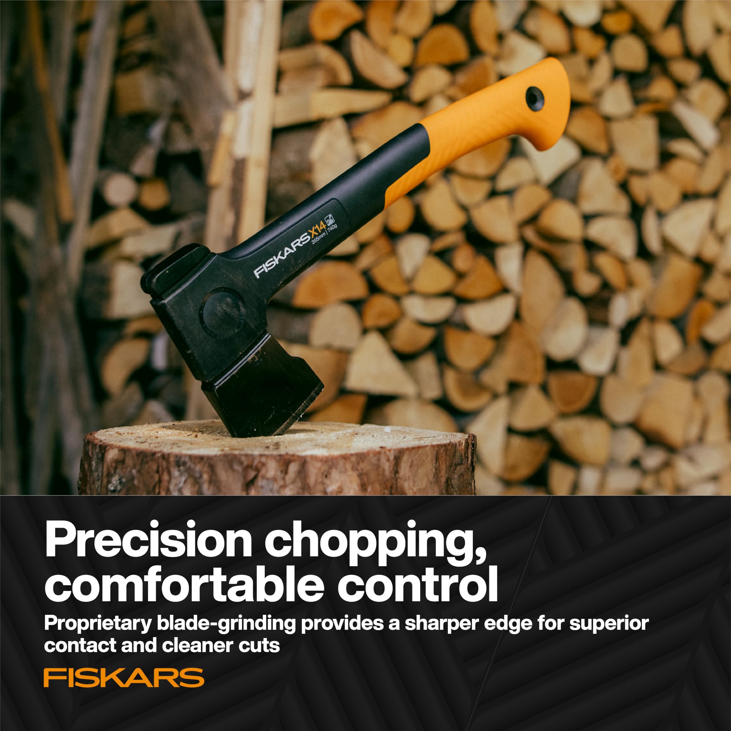 Fiskars X14 SoftGrip texture offers secure, comfortable grip