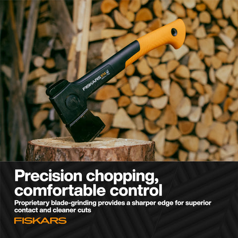 Fiskars X14 SoftGrip texture offers secure, comfortable grip