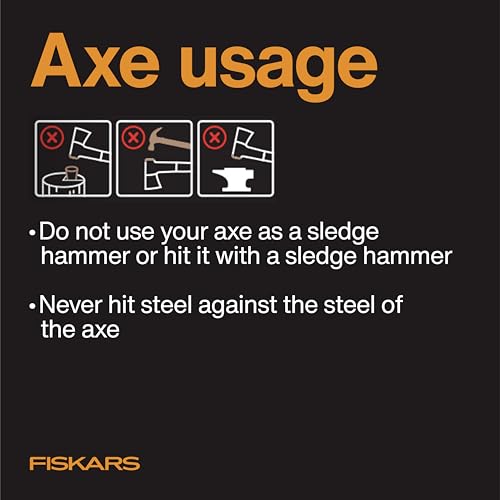 Fiskars X25 designed for quick one-strike splits where possible.