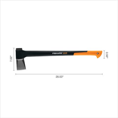 Fiskars X25 ideal for firewood and yard cleanup tasks.