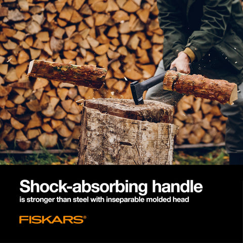 Fiskars X25 protective sheath keeps blade secure between uses.