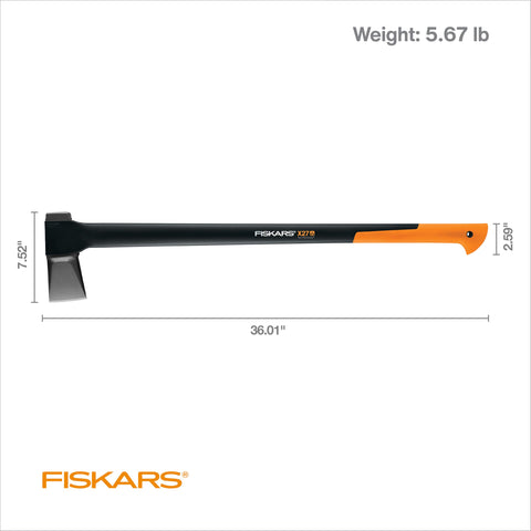 36-inch handle on the Fiskars X27 provides improved posture for taller users.