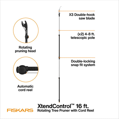 Fiskars XtendControl X3 saw teeth deliver fast, smooth branch cuts