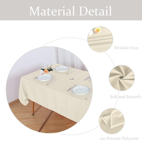 Easy-clean surface of Fitable table cover after dining or spills