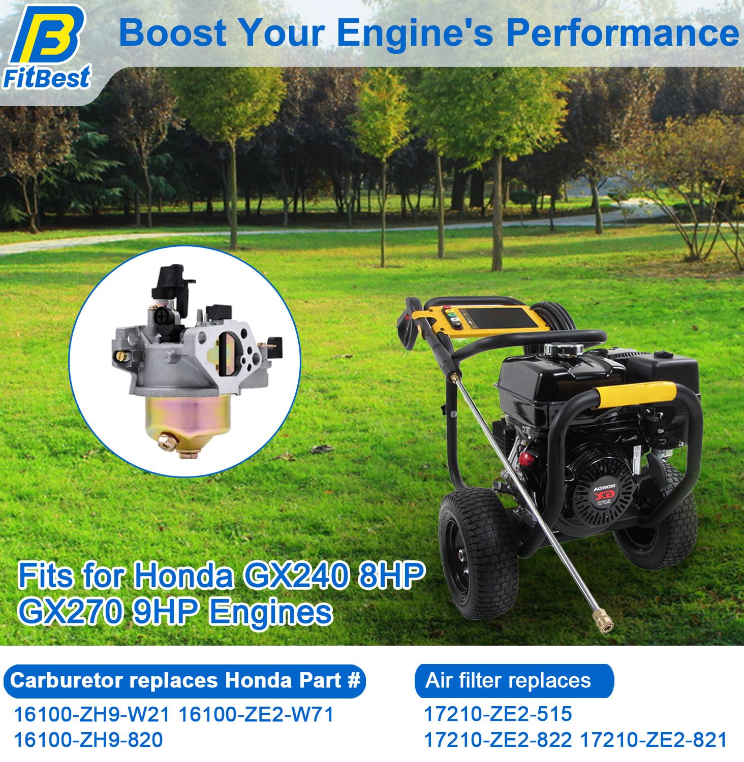 Air filter included in FitBest kit to improve filtration and airflow
