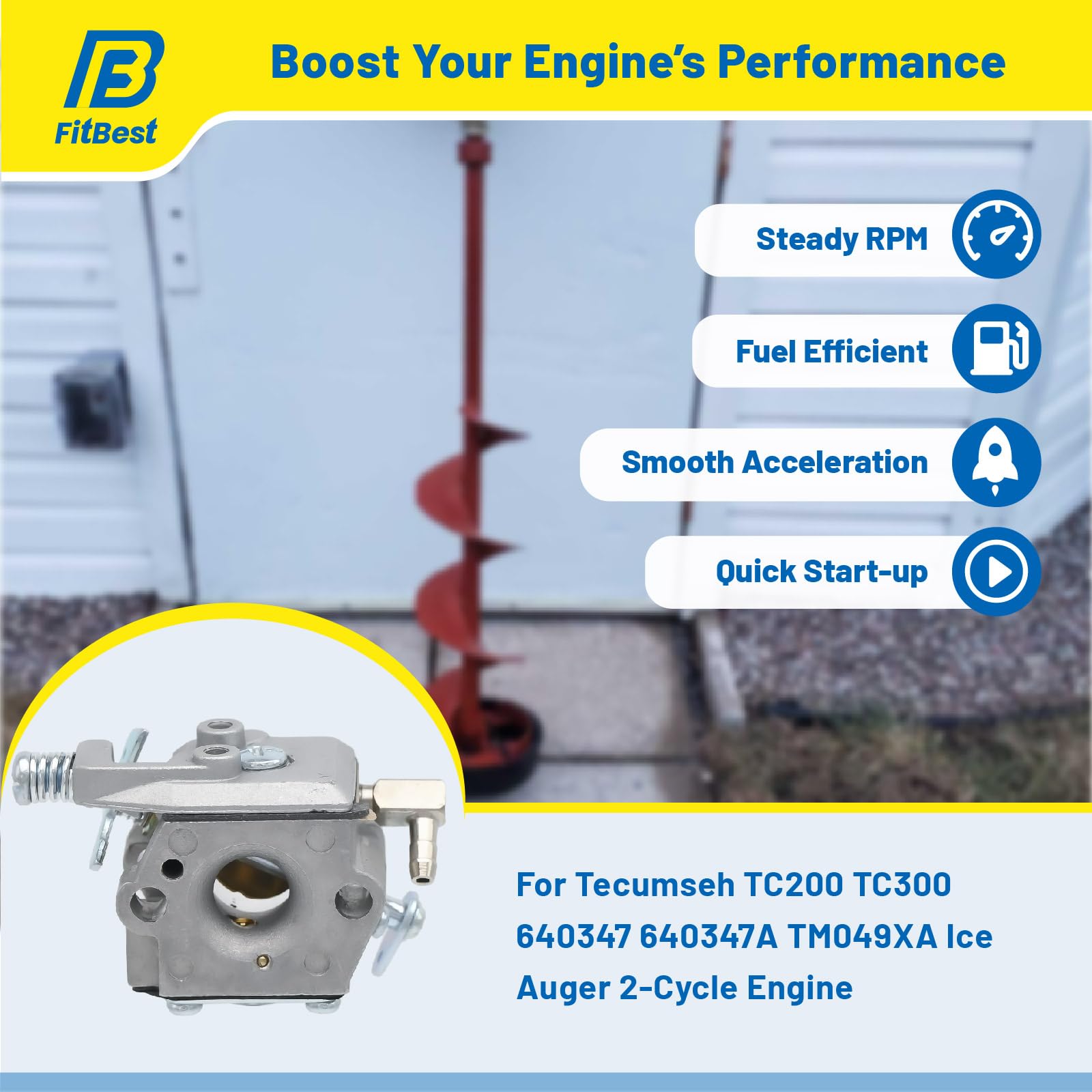 FitBest fuel filter included for clean fuel flow and smoother engine operation.