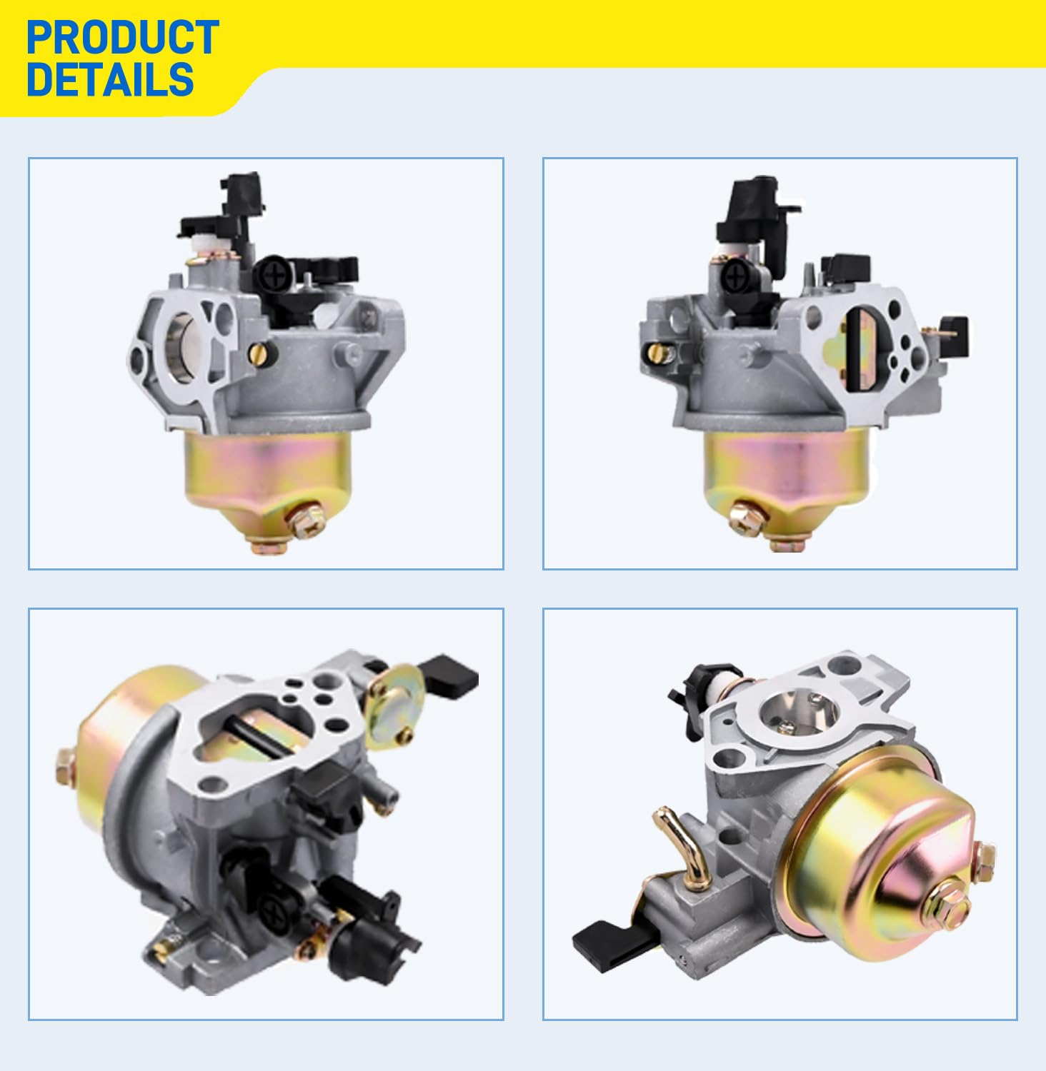 Boxed FitBest carburetor kit packaging showing contents and compatibility