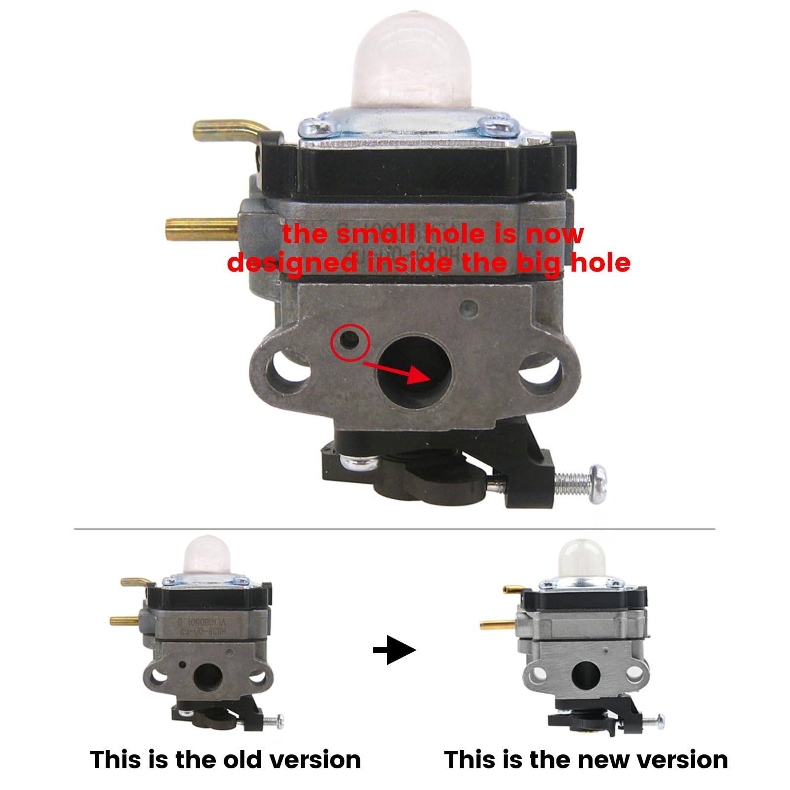 FitBest primer bulbs in carburetor kit accelerate cold starts and priming.