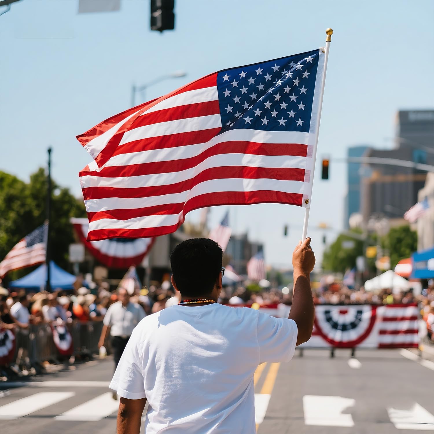 FITEAN 5x8 US flag designed for long-lasting performance in wind