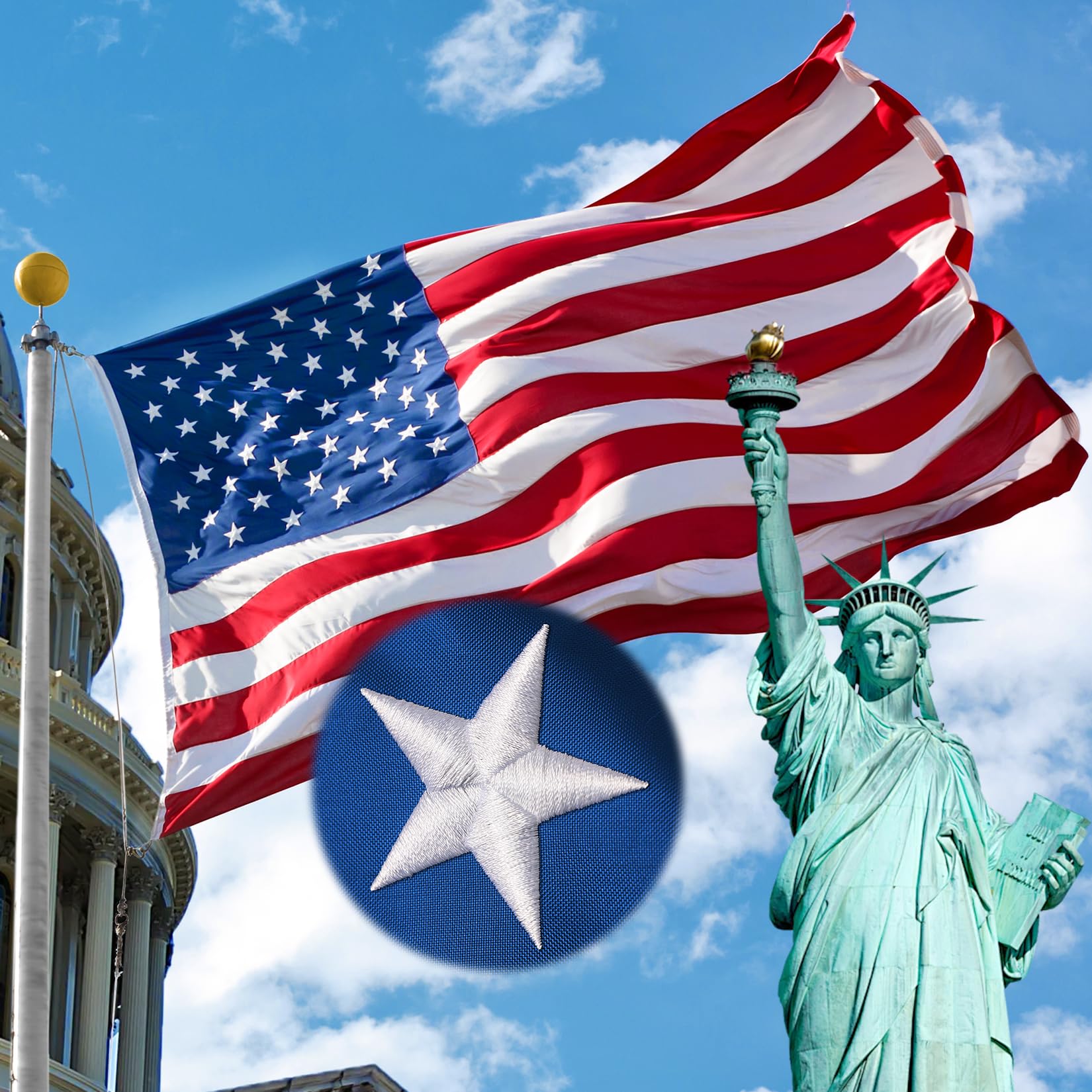 FITEAN 5x8 outdoor flag with heavy-duty construction for lasting outdoor display
