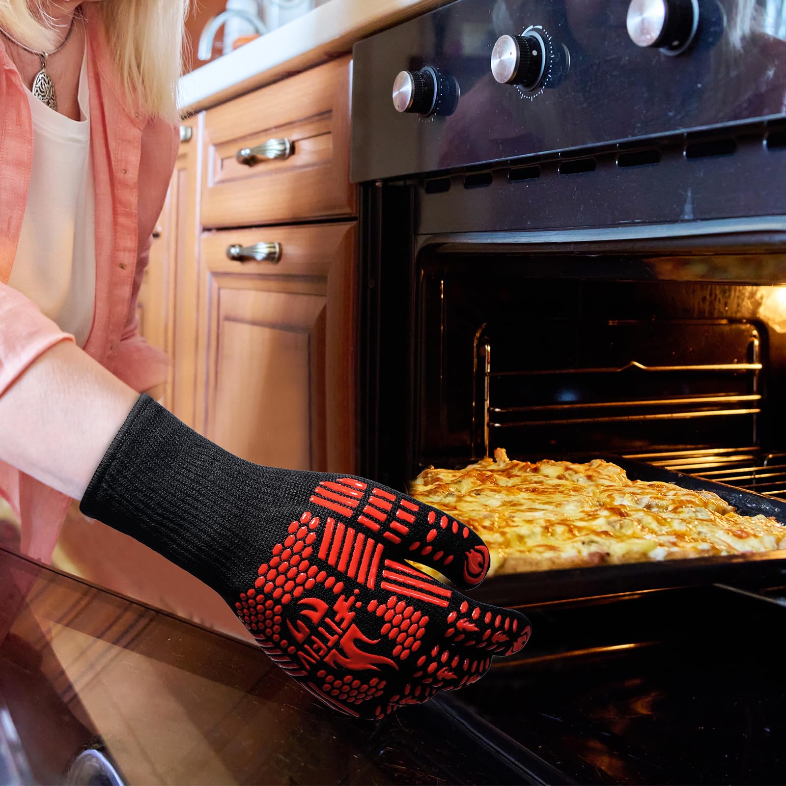 FITFIV BBQ Gloves inner polyester-cotton lining delivers comfortable wear during long sessions