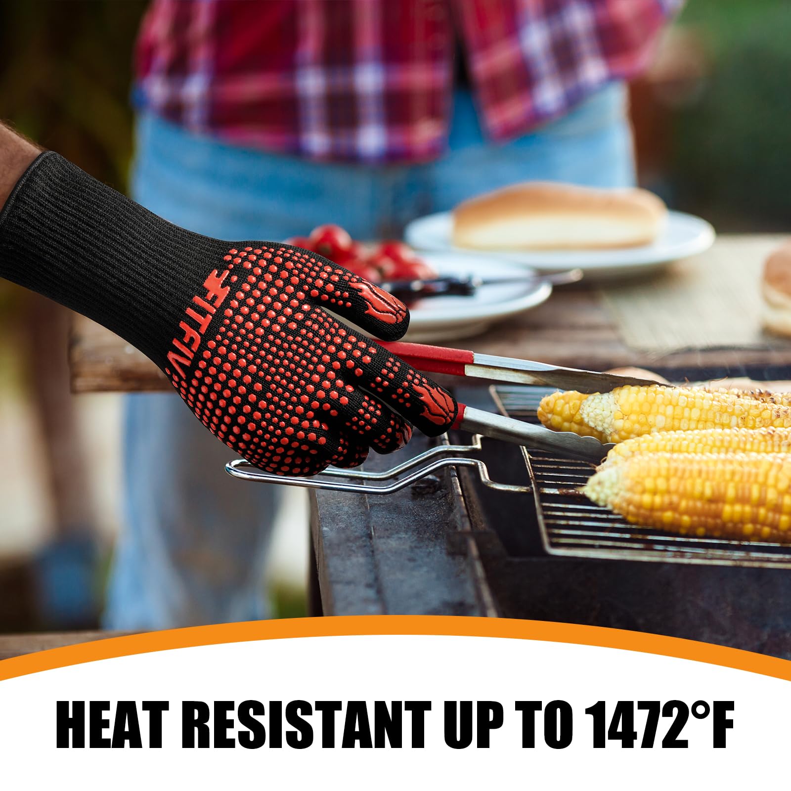FITFIV BBQ Gloves cotton liner offering comfortable wrist protection