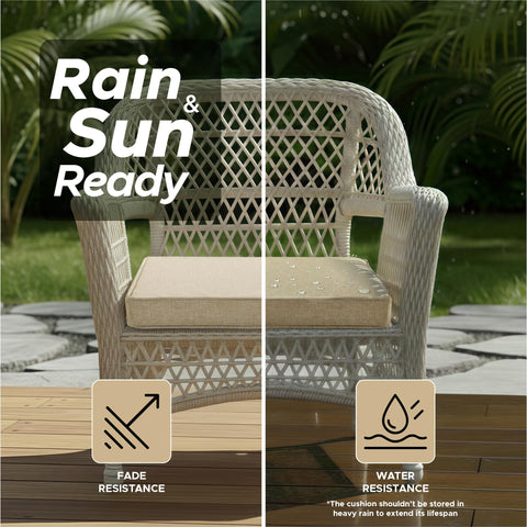 Removable-cover cushion from Fitfree for easy cleaning after outdoor use.