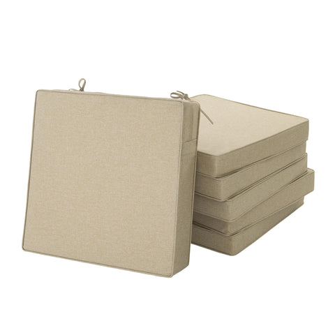Fitfree outdoor chair cushions water-resistant 19x19 natural for porch seating