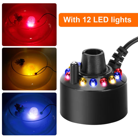 FITNATE Mist Maker 12 LED lights create dreamy garden ambiance